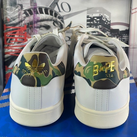 🔥BAPE x ADIDAS STAN SMITH GOLF SHOES Mens size 12 US🔥 - Picture 4 of 9